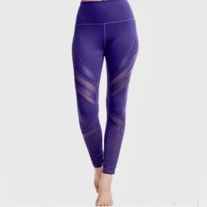 NWT LA Society Purple Diagonal-Mesh
Leggings 6026